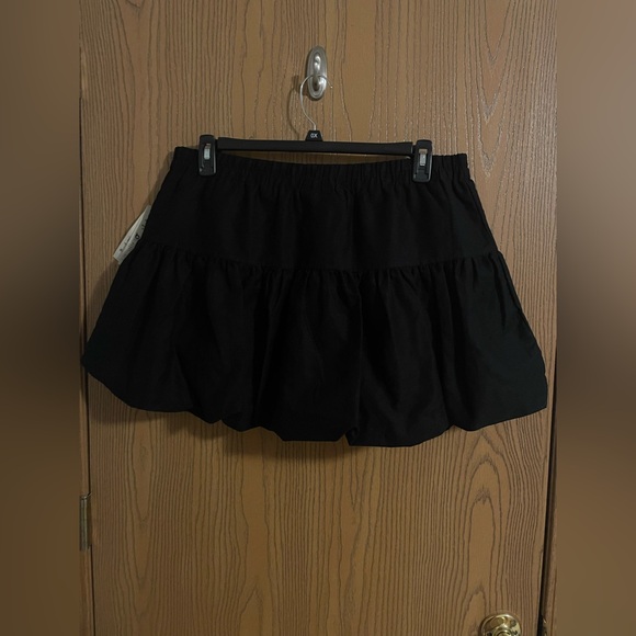 NWT No Boundaries Black Bubble Hem Ribbon Mini Skirt - Picture 2 of 7
